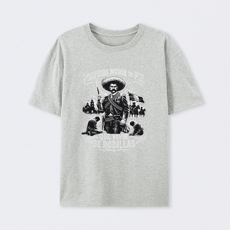Historical Icon Emiliano Zapata Print Mexican Revolution T-Shirt