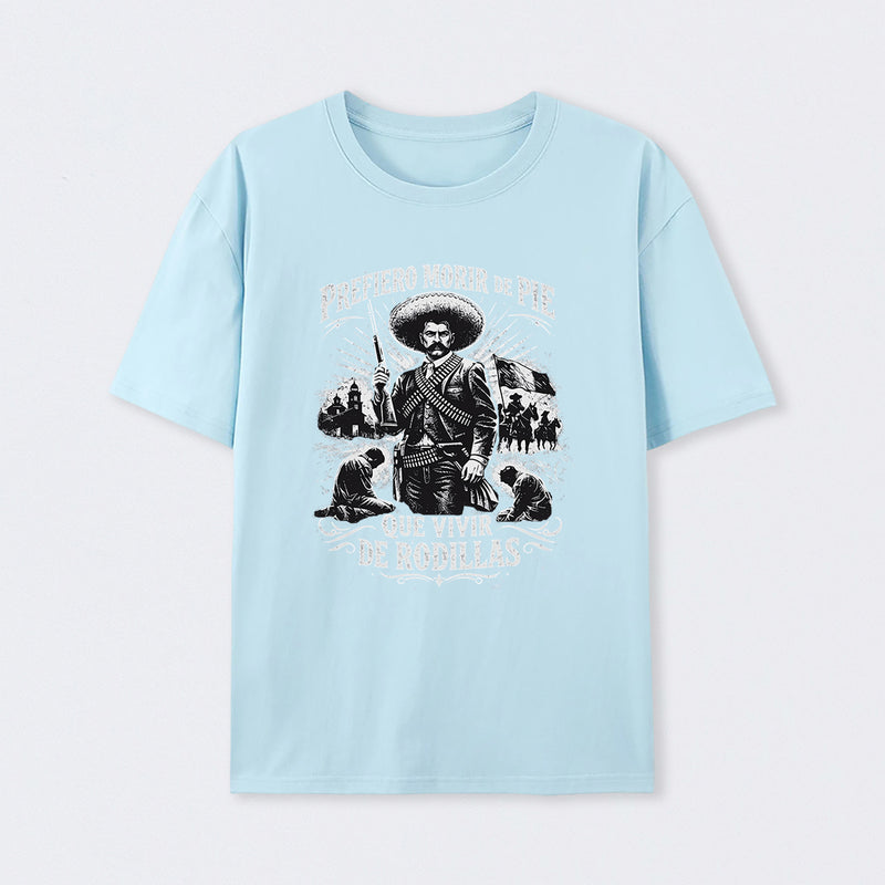 Historical Icon Emiliano Zapata Print Mexican Revolution T-Shirt