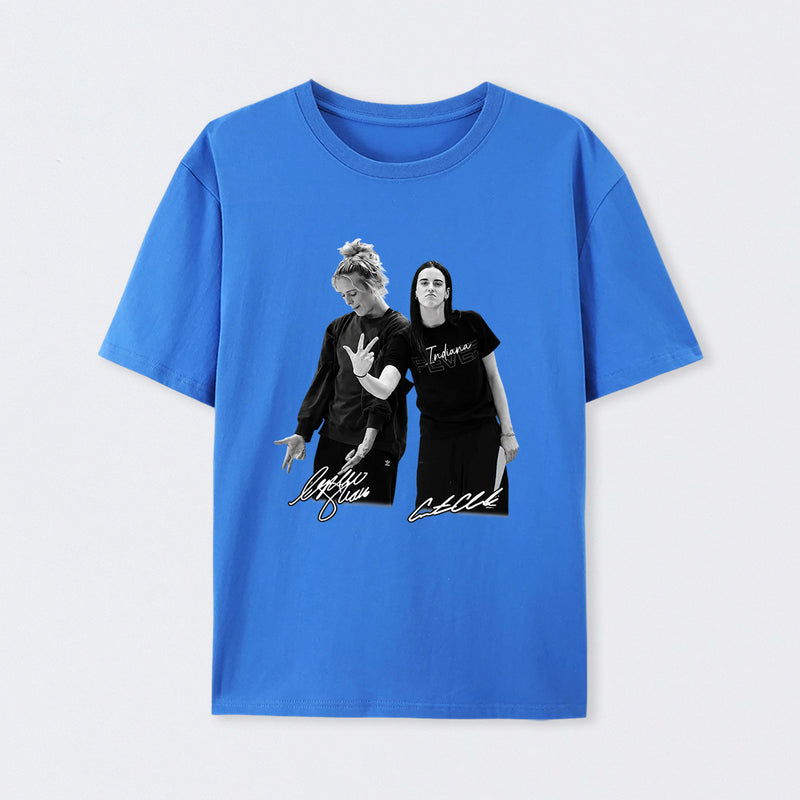 Retro 90s Sophie Cunningham Caitlin Clark Basketball T-Shirt