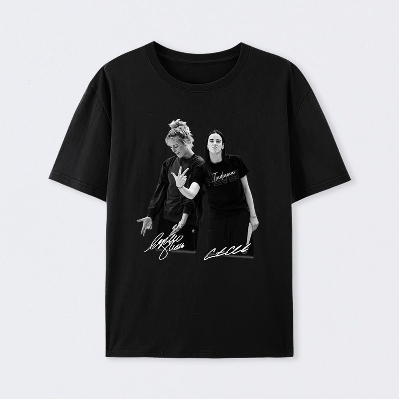Retro 90s Sophie Cunningham Caitlin Clark Basketball T-Shirt