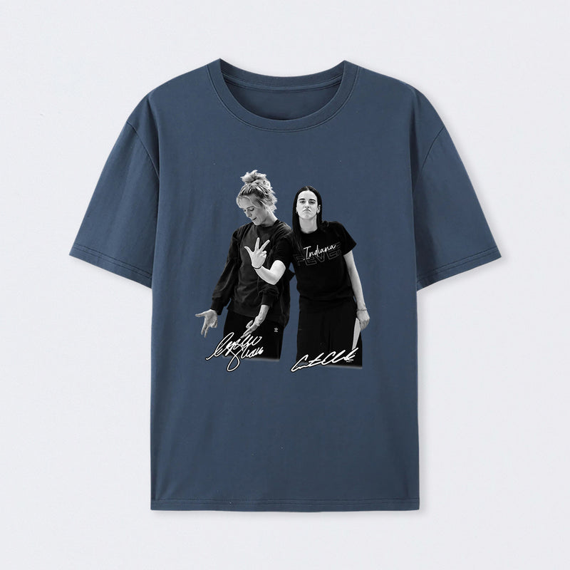 Retro 90s Sophie Cunningham Caitlin Clark Basketball T-Shirt