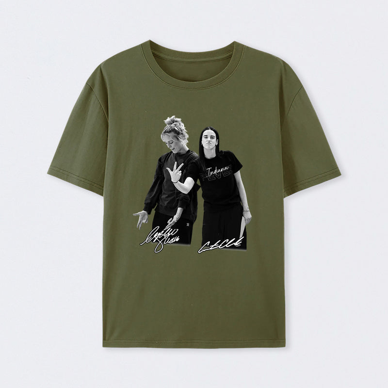 Retro 90s Sophie Cunningham Caitlin Clark Basketball T-Shirt