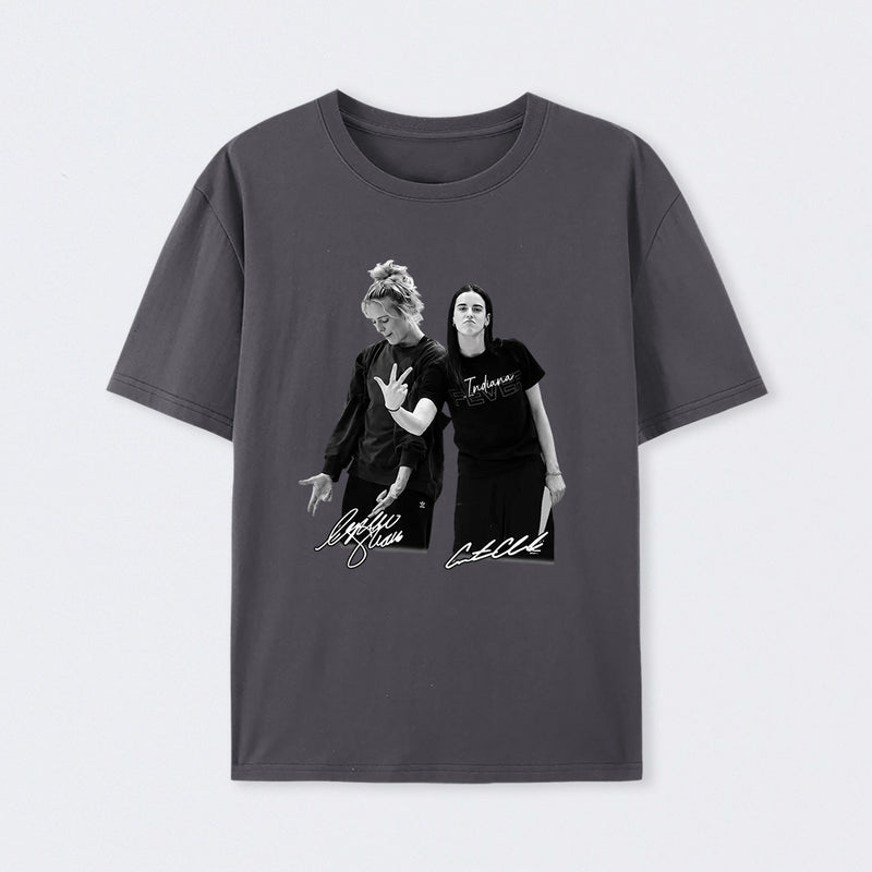 Retro 90s Sophie Cunningham Caitlin Clark Basketball T-Shirt