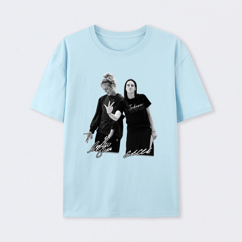 Retro 90s Sophie Cunningham Caitlin Clark Basketball T-Shirt