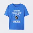 Funny Grim Reaper High Contrast Skull Graphic T-Shirt