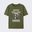 Funny Grim Reaper High Contrast Skull Graphic T-Shirt
