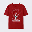 Funny Grim Reaper High Contrast Skull Graphic T-Shirt