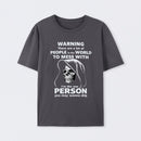 Funny Grim Reaper High Contrast Skull Graphic T-Shirt