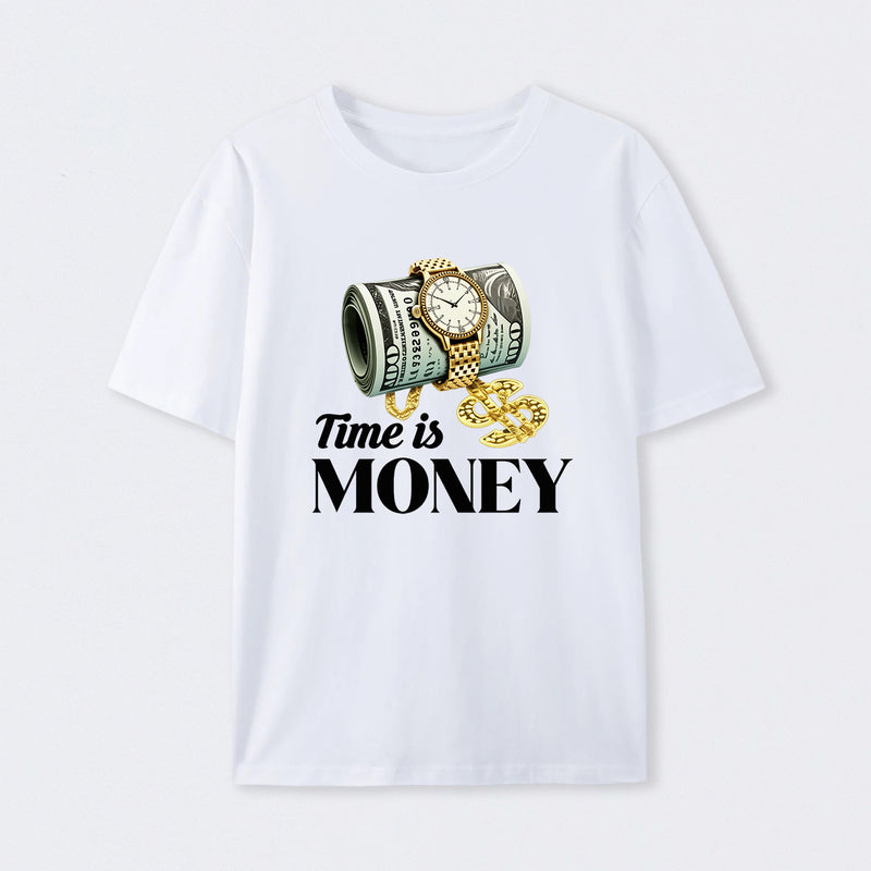 Time is Money Graphic Print T-Shirt