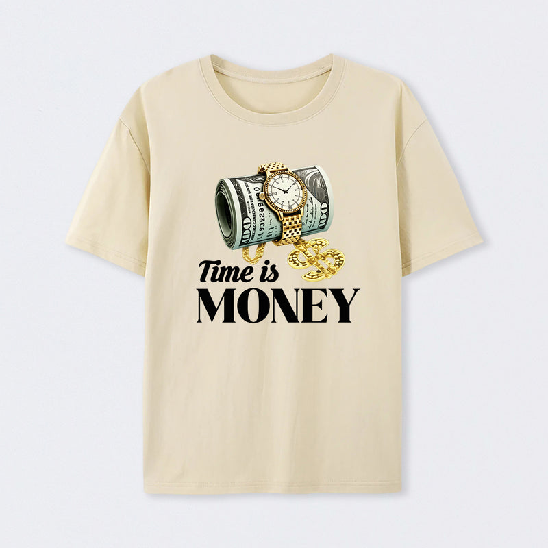 Time is Money Graphic Print T-Shirt
