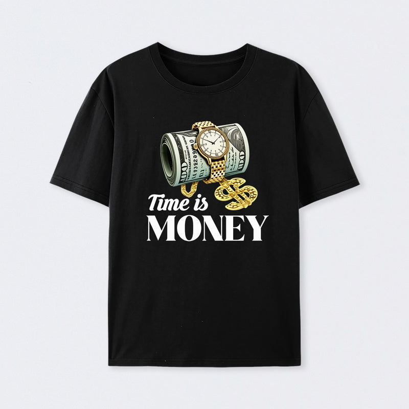 Time is Money Graphic Print T-Shirt
