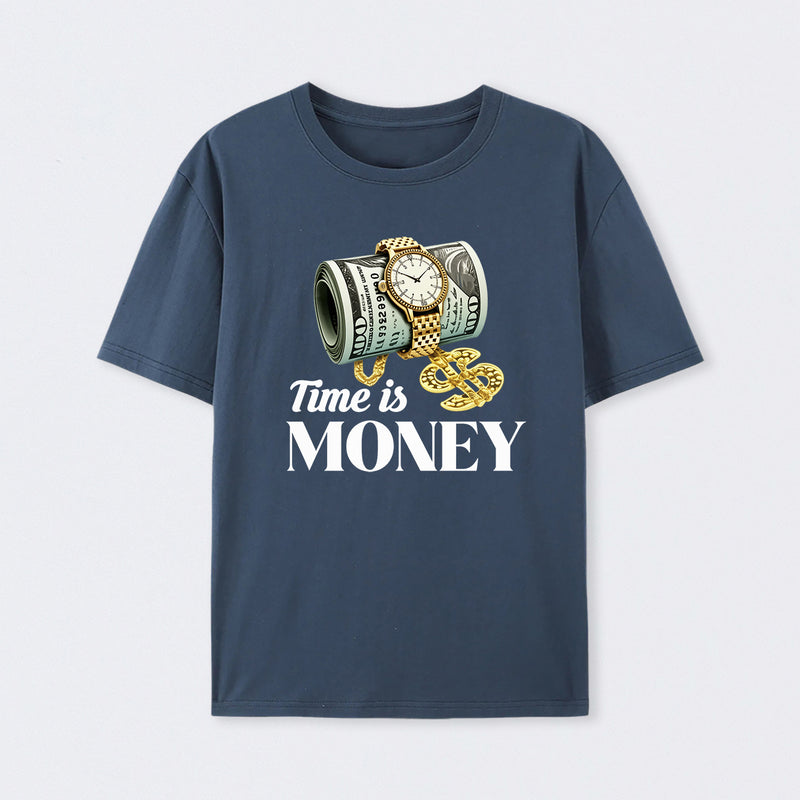 Time is Money Graphic Print T-Shirt