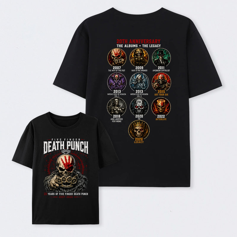Five Finger Death Punch FFDP 20th Anniversary T-Shirt