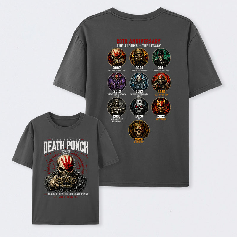 Five Finger Death Punch FFDP 20th Anniversary T-Shirt