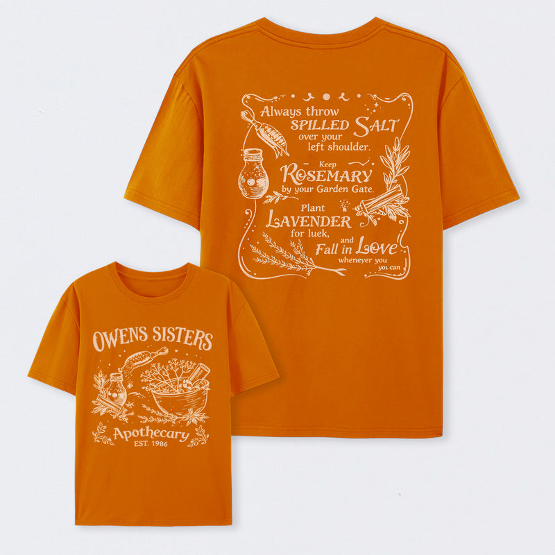 Owens Sisters Apothecary 1986 Witchy Herb Print T-Shirt