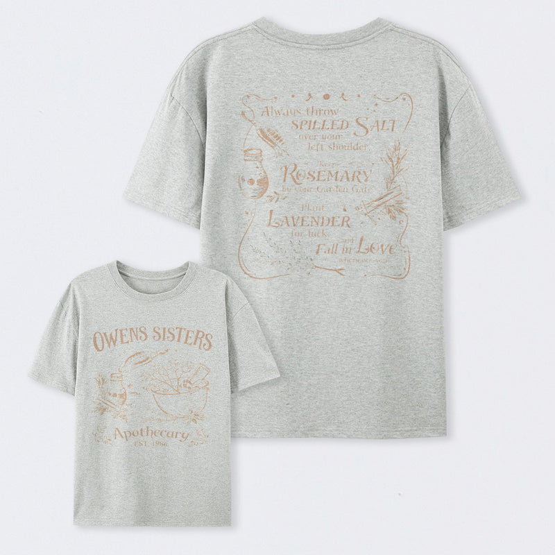 Owens Sisters Apothecary 1986 Witchy Herb Print T-Shirt
