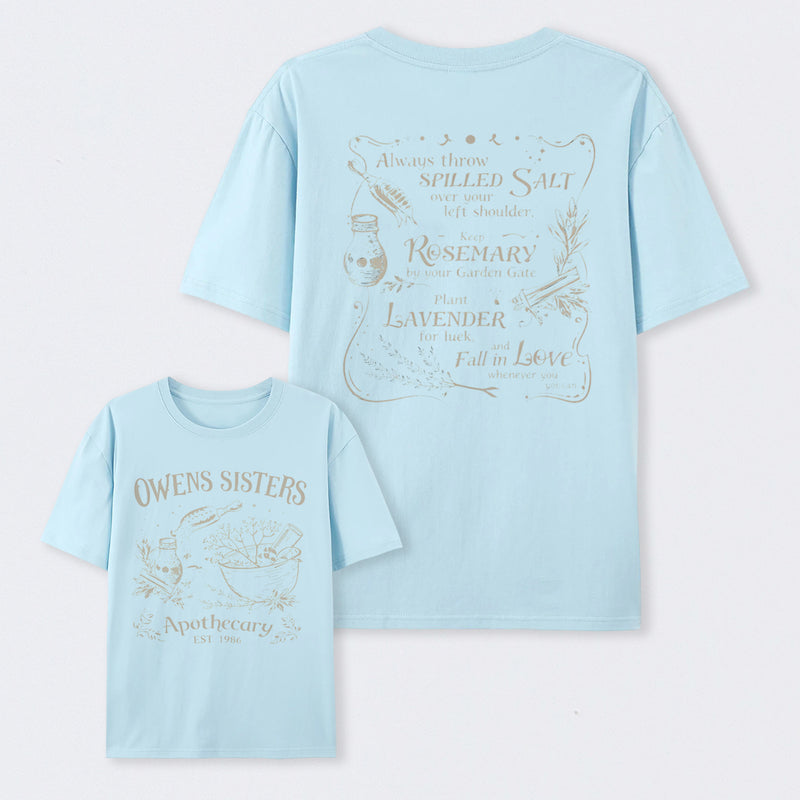 Owens Sisters Apothecary 1986 Witchy Herb Print T-Shirt
