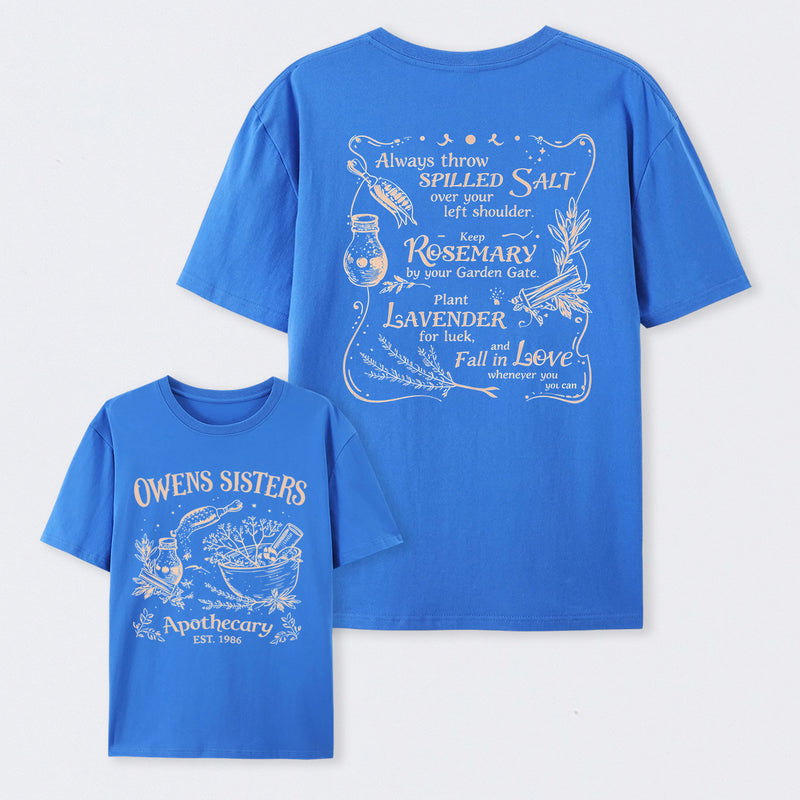 Owens Sisters Apothecary 1986 Witchy Herb Print T-Shirt