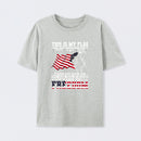 Soldier Silhouette USA Flag Patriotic T-Shirt