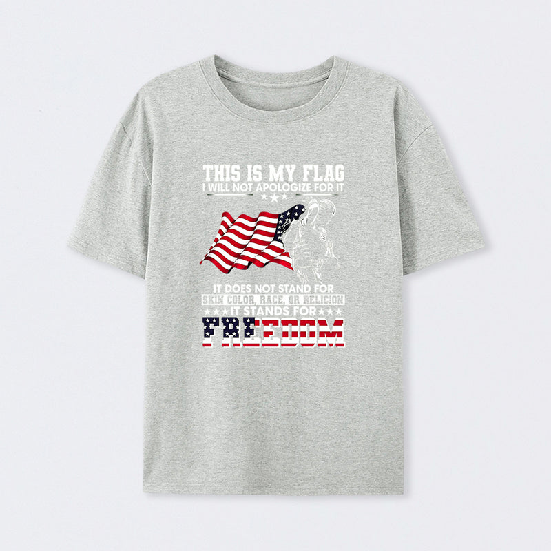 Soldier Silhouette USA Flag Patriotic T-Shirt