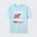 Soldier Silhouette USA Flag Patriotic T-Shirt