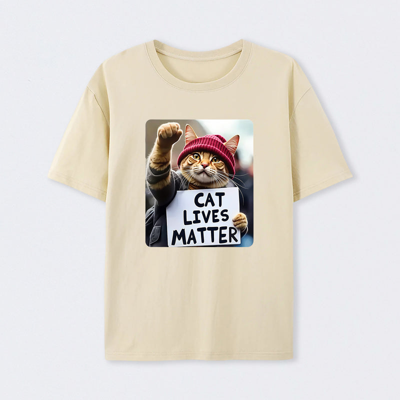 Cat Lives Matter Protest Cat T-Shirt