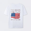 Two Genders One Flag Zero Apologies American Flag Design Unisex Classic T-shirt