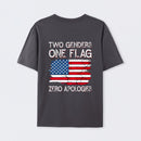Two Genders One Flag Zero Apologies American Flag Design Unisex Classic T-shirt