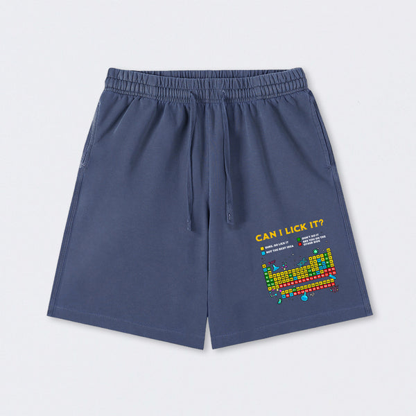Can I Lick It Periodic Table Washed Shorts