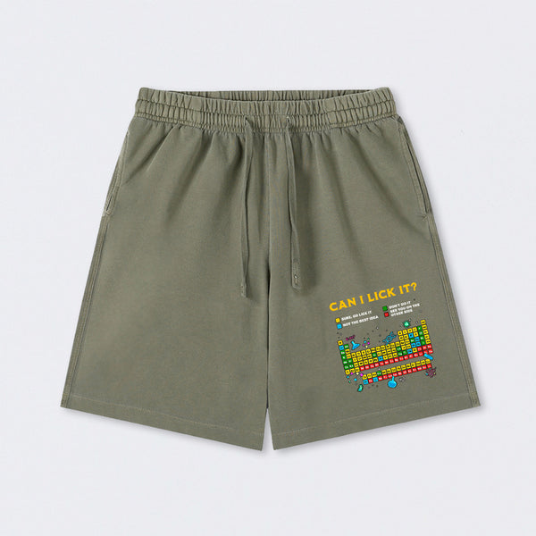 Can I Lick It Periodic Table Washed Shorts