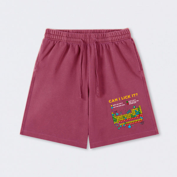 Can I Lick It Periodic Table Washed Shorts
