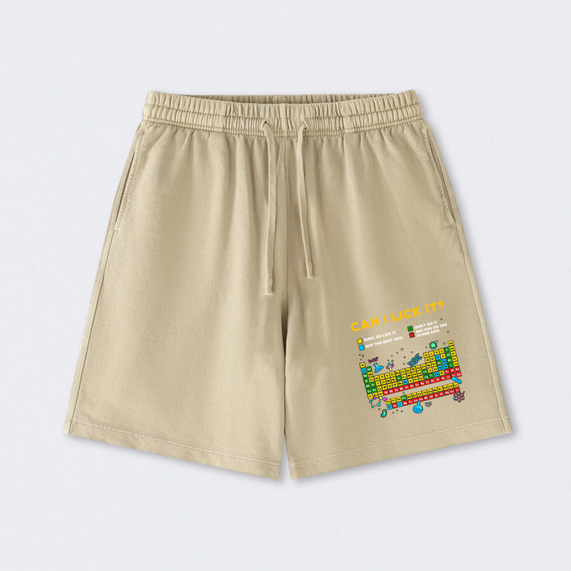 Can I Lick It Periodic Table Washed Shorts
