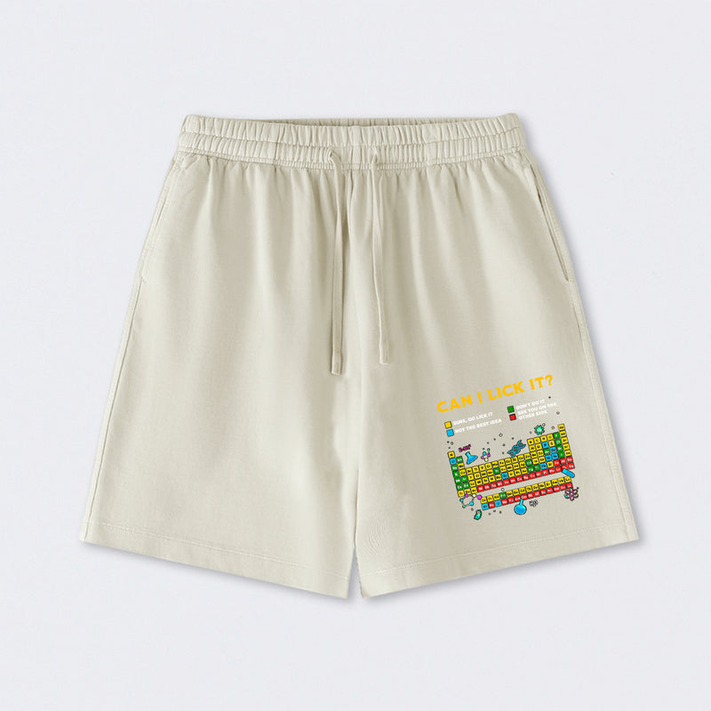 Can I Lick It Periodic Table Washed Shorts