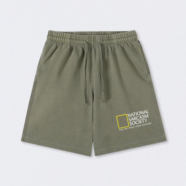 National Sarcasm Society Washed Shorts