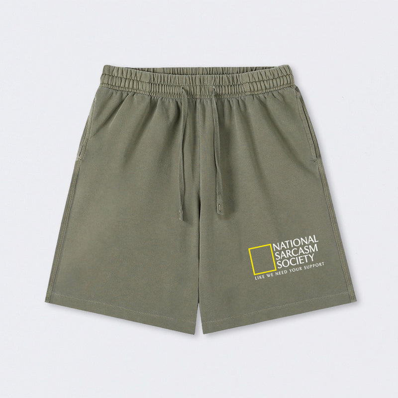 National Sarcasm Society Washed Shorts