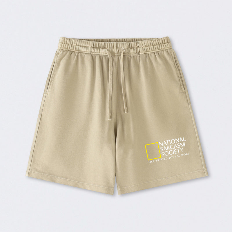 National Sarcasm Society Washed Shorts