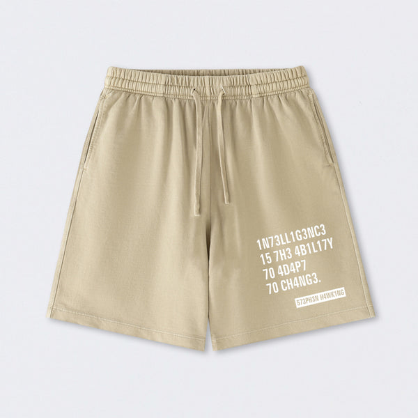 Intelligence - Stephen Hawking Science Washed Shorts