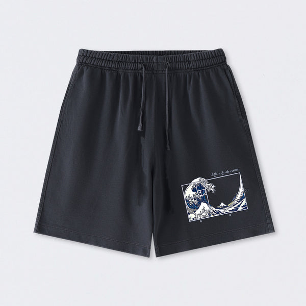 The Great Fibonacci Wave Science Washed Shorts