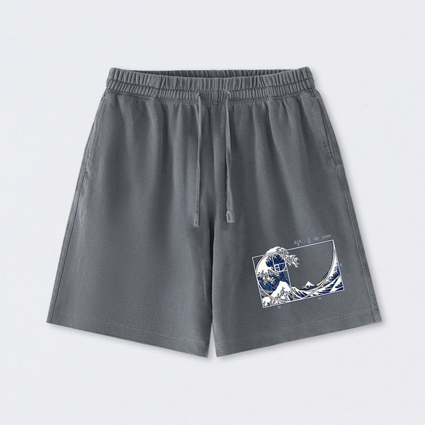 The Great Fibonacci Wave Science Washed Shorts