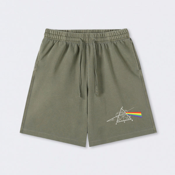 Optical Deconstruction Washed Shorts