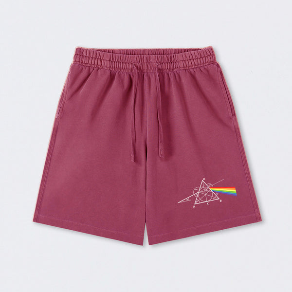 Optical Deconstruction Washed Shorts