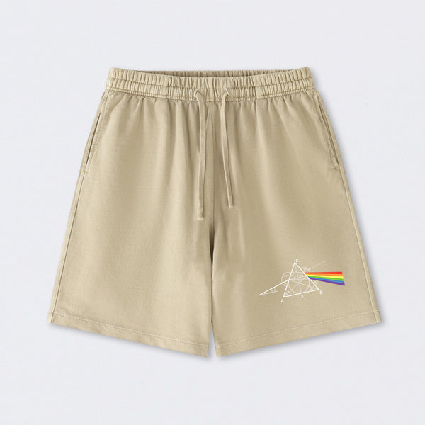 Optical Deconstruction Washed Shorts