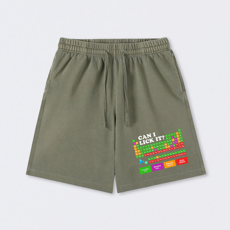 Can I Lick It Periodic Table Washed Shorts