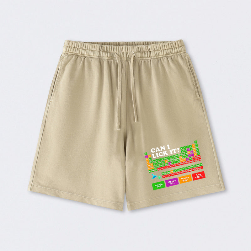 Can I Lick It Periodic Table Washed Shorts