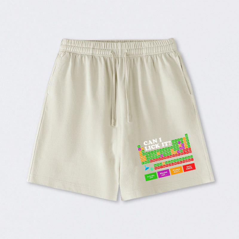 Can I Lick It Periodic Table Washed Shorts