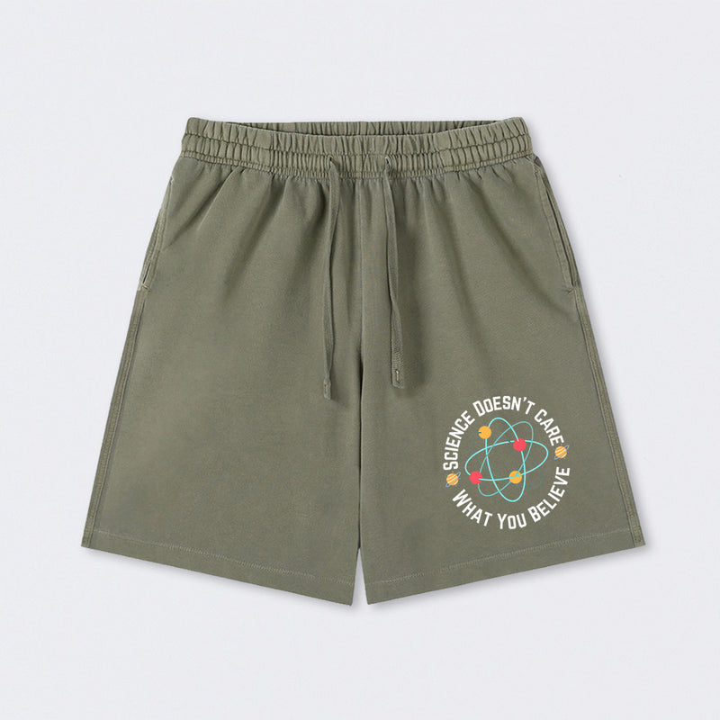 Science doesn't care what you believe Science Washed Shorts