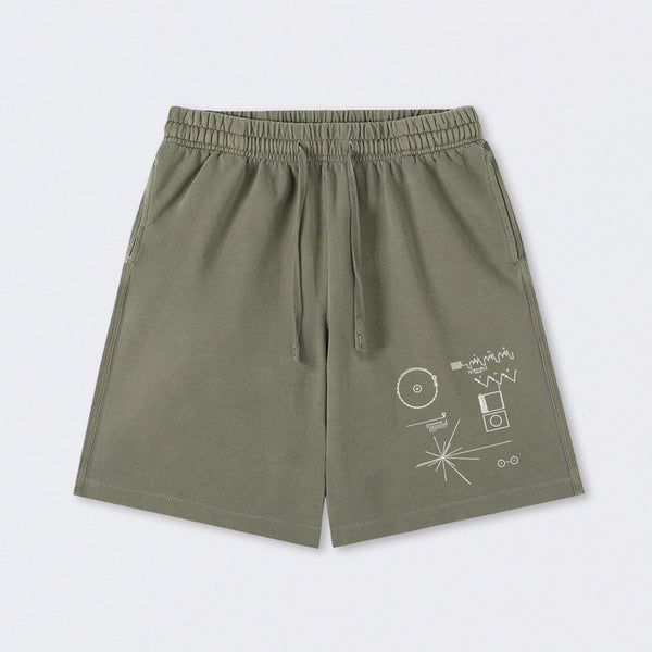 The Voyager Golden Record Washed Shorts