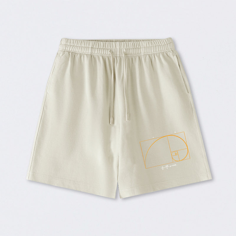 Fibonacci Math Art Science Engineer Washed Shorts