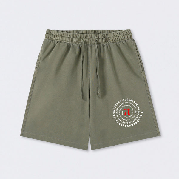 Pi Science Number Sequence Classic Washed Shorts