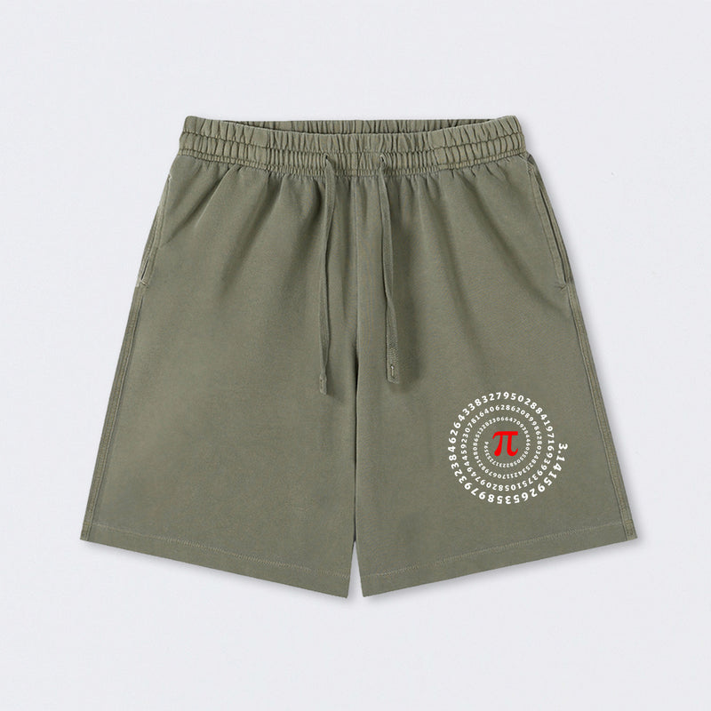 Pi Science Number Sequence Classic Washed Shorts